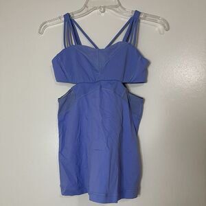 Lululemon blue cutout workout yoga strappy tank top Size 4
